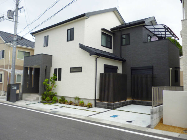 シンプルモダンなオープン外構